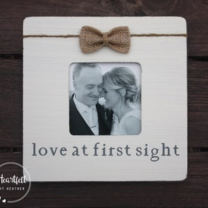 Love at First Sight Frame - Custom Picture Frame for Couple - Wedding Gift for Husband - Anniversary Gift for Wife - Love Photo Frame