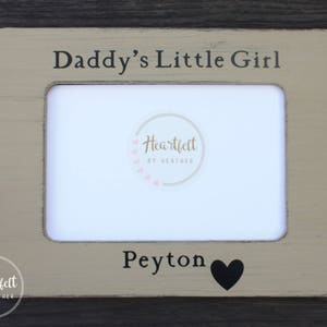 Personalized Picture Frame from Daughter Daddy&#39;s Little Girl for New Dad Father&#39;s Day Gift Dad Frame Custom Picture Frame Rustic