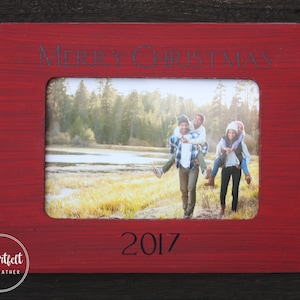 Merry Christmas Frame Christmas Decor Christmas Gift for Family Christmas Photo Frame Personalized Picture Frame Christmas Hostess Gift