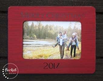 Merry Christmas Frame Christmas Decor Christmas Gift for Family Christmas Photo Frame Personalized Picture Frame Christmas Hostess Gift