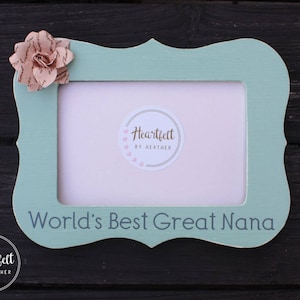 Custom Worlds Best Great Grandma Frame- Best Selling Items- Great Grandparents Pregnancy Announcement Great Grandmother Gift from Grandkids