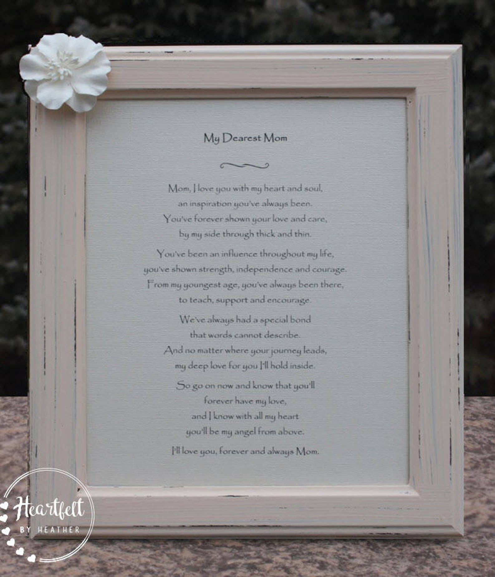 Memorial Poem Memorial Gift for Mom Custom Poetry Gift Etsy