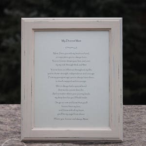 Mom Memorial Gift - Memorial Poem - Custom Poetry Gift - Memorial Gift for Loss of Mother - In Memory of Mom - Gift for Loss of Mom