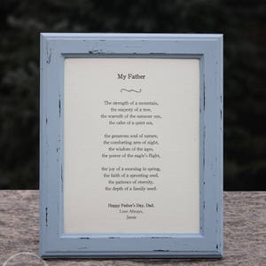 Father&#39;s Day Poem Gift for Dad - Personalized Framed Poem - Father of the Groom, Bride - Fathers Day Gift