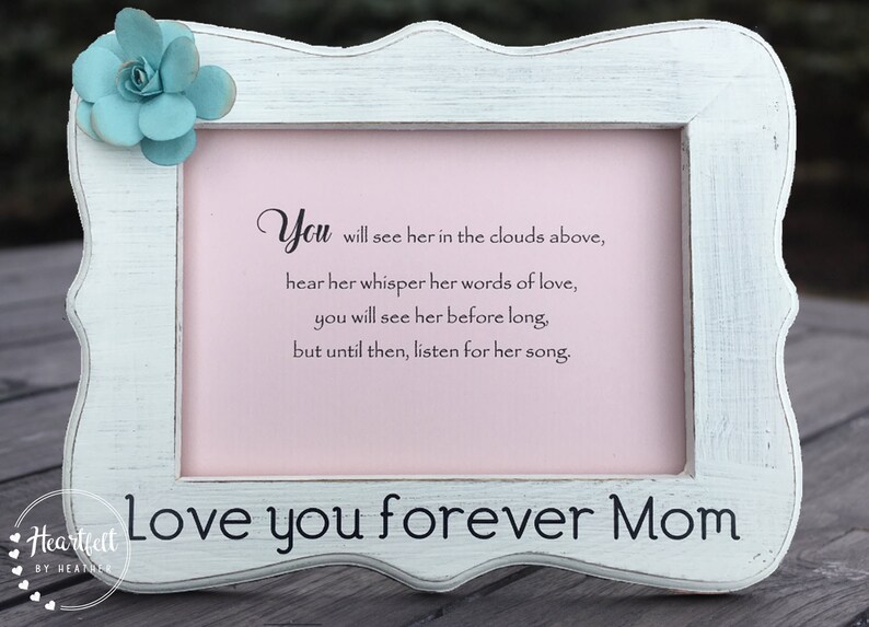 Memorial Frame for Mom in Memory of Mom Poem Funeral Gift Etsy