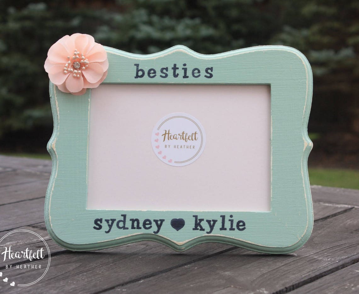 Besties Frame Best Friends Personalized Picture Frame Best Etsy