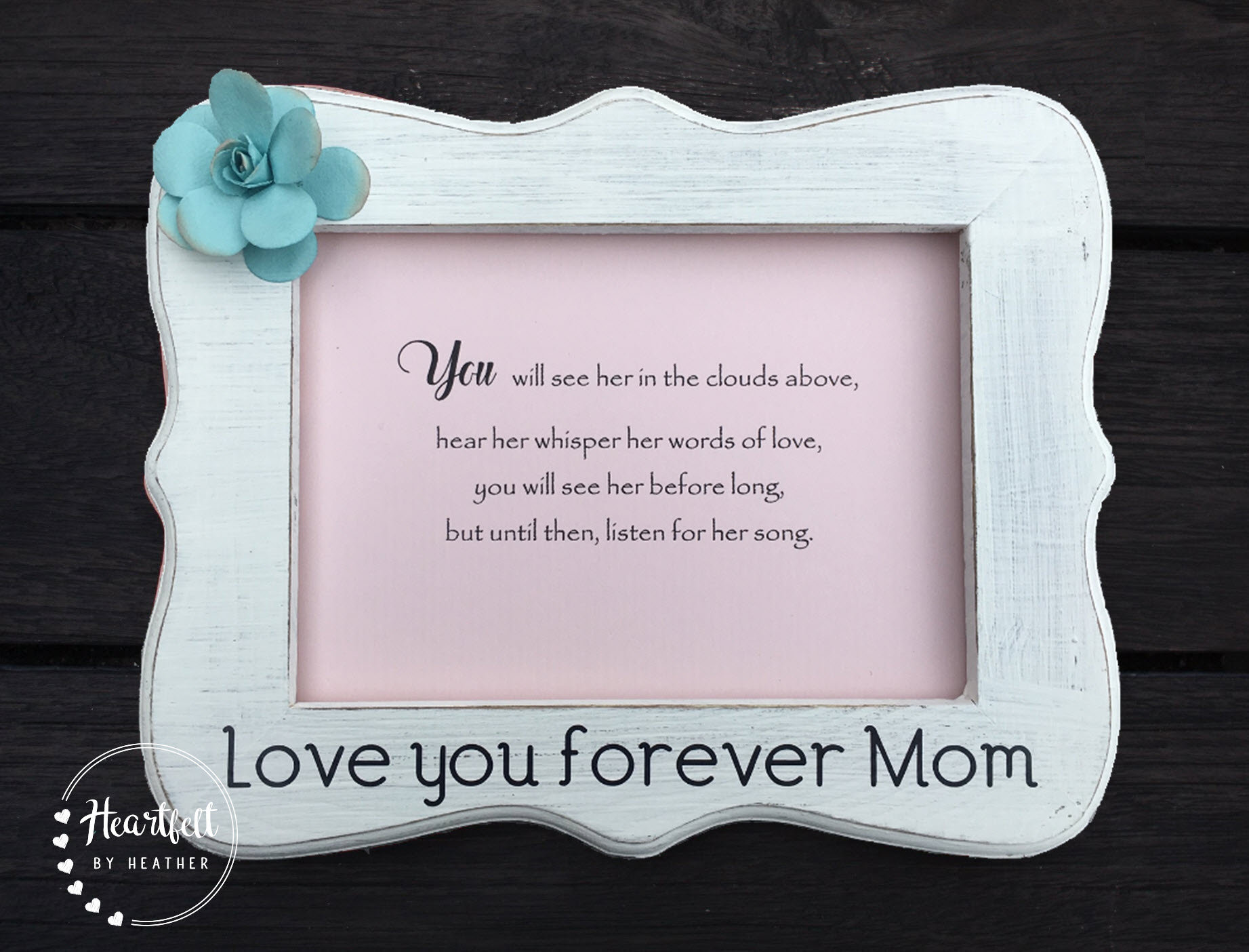 Memorial Frame for Mom in Memory of Mom Poem Funeral Gift Etsy