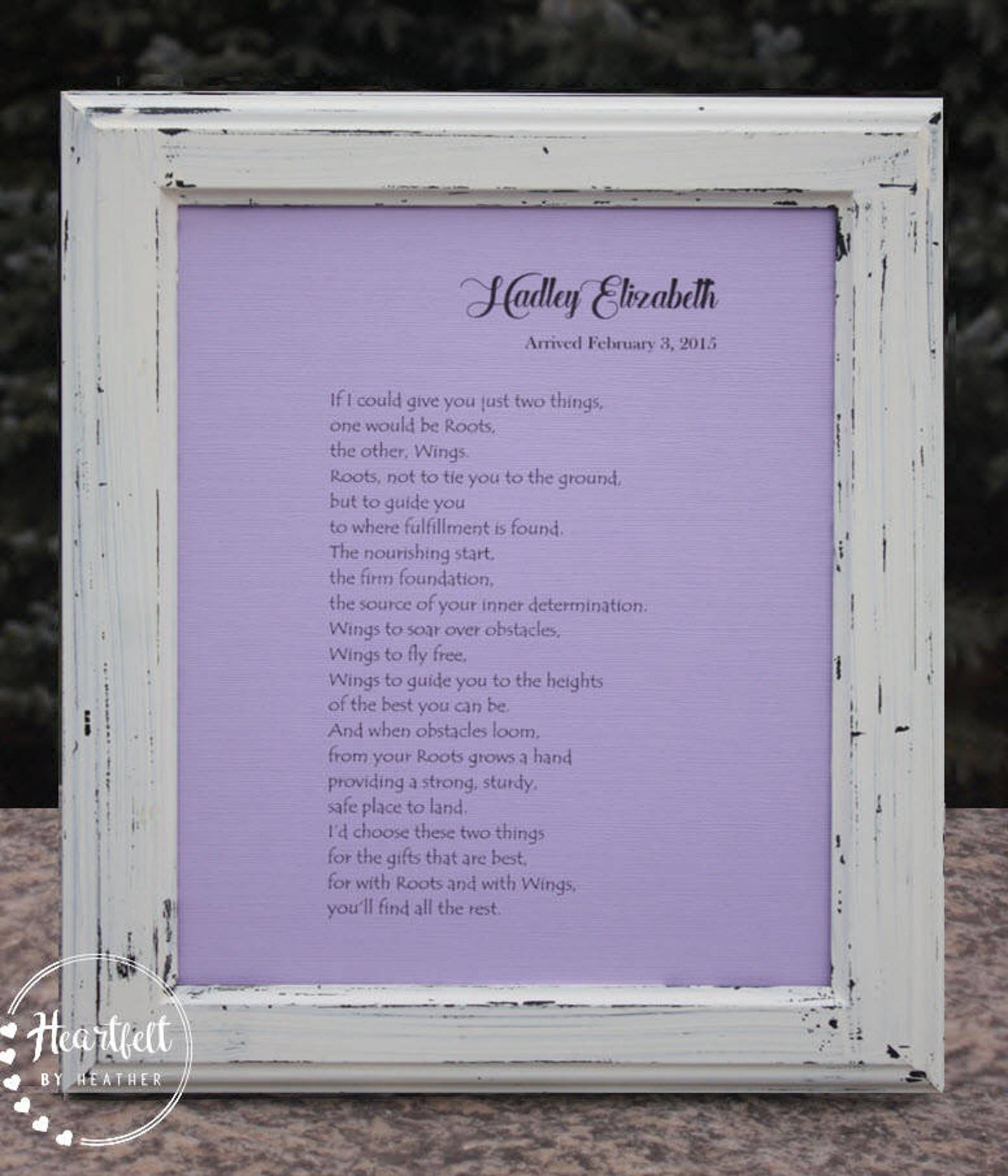 Roots and Wings Poem Baby Gift Baby Shower Gift Custom First - Etsy
