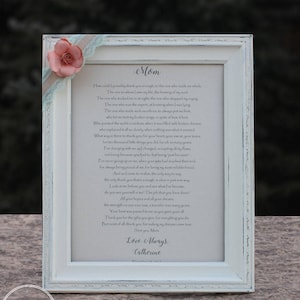 Mother of the Bride Poem - Bride Gift to Mom - Personalized Poem for Mom from Daughter - Makes Great Wedding Gift for Mom