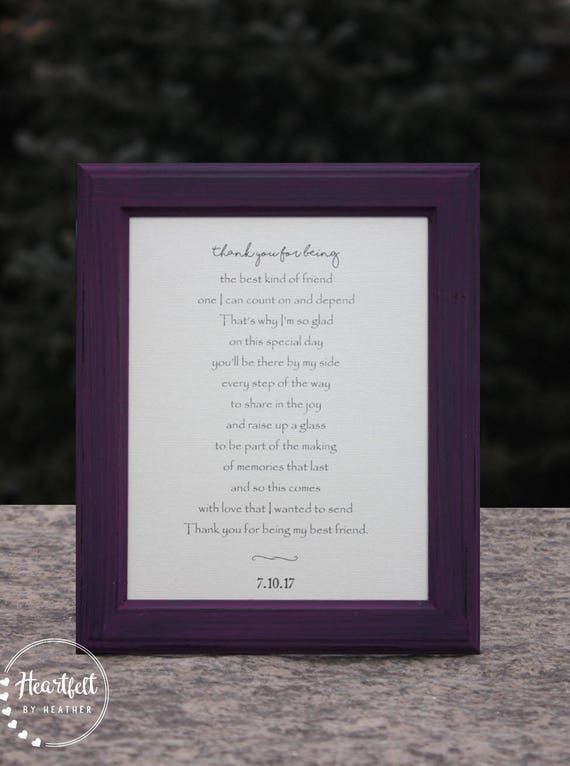 Best Friend Wedding Gift Maid Of Honor Gift Bridesmaid Gift Etsy