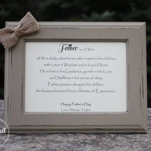 Father Poem for Dad Unique Gift for Father Personalized Frame Dad Birthday Gift from Son or Daughter Father of the Bride or Groom Gift