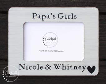 Custom Papa's Girls Picture Frame – Personalized Granddaughter Gift