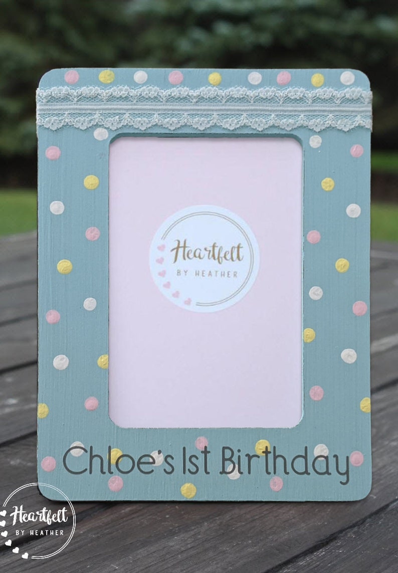 1st Birthday Frame Personalized Baby Girl Boy Wood Picture - Etsy Denmark