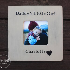 First Fathers Day Gift from Daughter - New Dad Custom Picture Frame - Daddy&#39;s Girl Frame with Name - New Dad Gift
