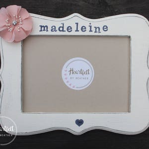 Gift for Daughter Personalized Picture Frame New Baby Gift Custom Picture Frame for Baby Girl First Birthday Gift Distressed Frame