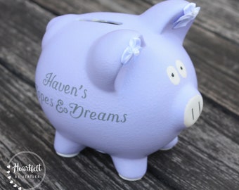 Handmade Personalized Piggy Bank – Custom Baby Girl Gift