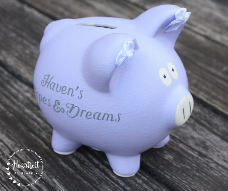 Piggy Bank for Girls Custom Piggy Bank With Name Handmade Etsy