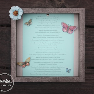 Daycare Provider Gift Nanny Gift Childcare Provider Gift Custom Poetry Gift Shadowbox Frame