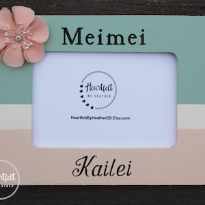 Cadre photo personnalisé Little Sister - Cadre Meimei - Cadeau Petite Sœur de Big Sister - Nouveau cadeau bébé - Idées cadeaux baby shower