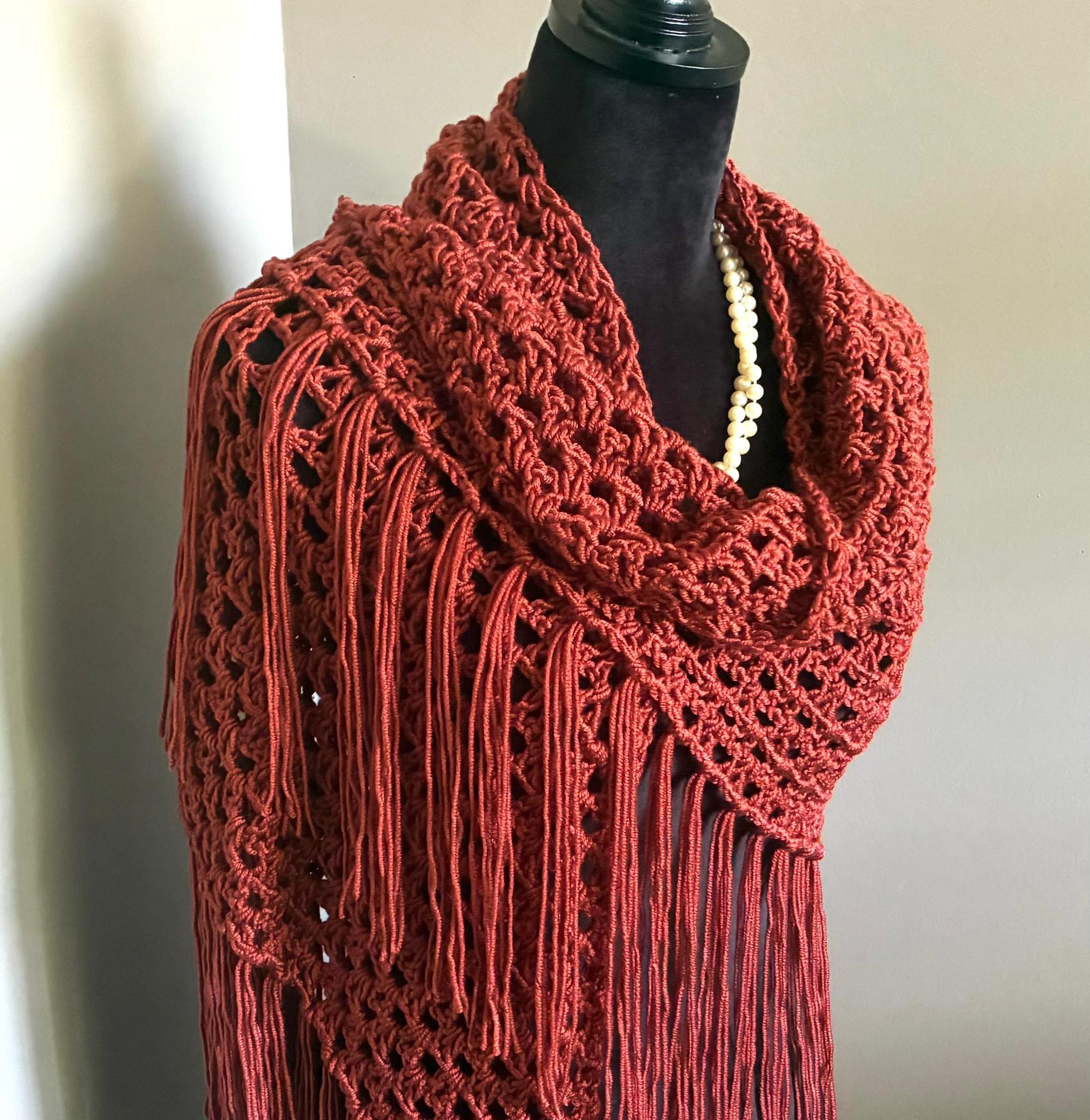 Rust Coloured Shawl - Etsy
