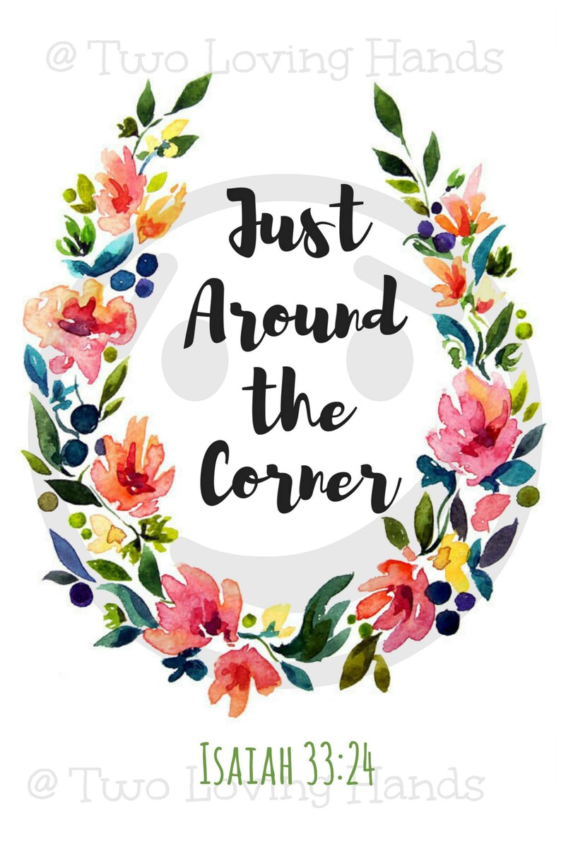 jw Jehovah's Witness get well card Just Around the Corner,3 jw cards Isaiah  33:24 jw gifts dexis-iberica Get Well Cards Paper & Party Supplies