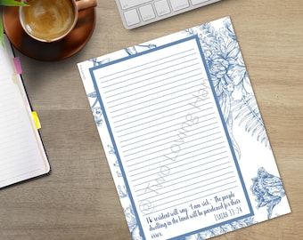 Letter writing stationery, Isaiah 33:24 , jw stationery, jw letter writing, jw digital downloads, jw card, jw gift, preaching, digital only