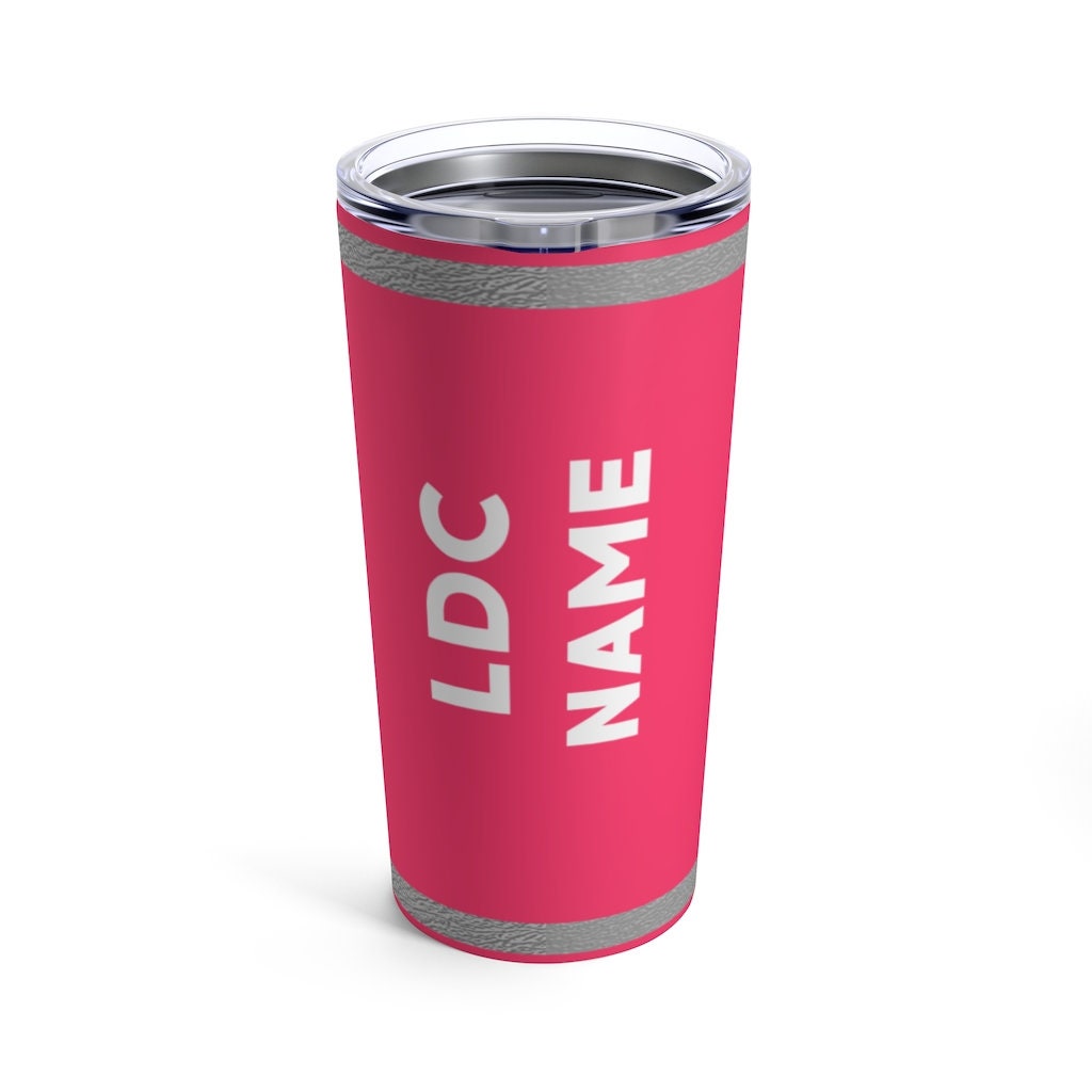 LDC Tumbler 20oz Dishwasher Safe Custom Name Hi Viz Pink Etsy