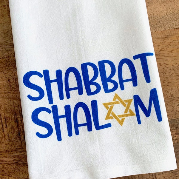 Shabbat Shalom cocina toalla - judío sábado cena anfitriona regalo - estrella judía