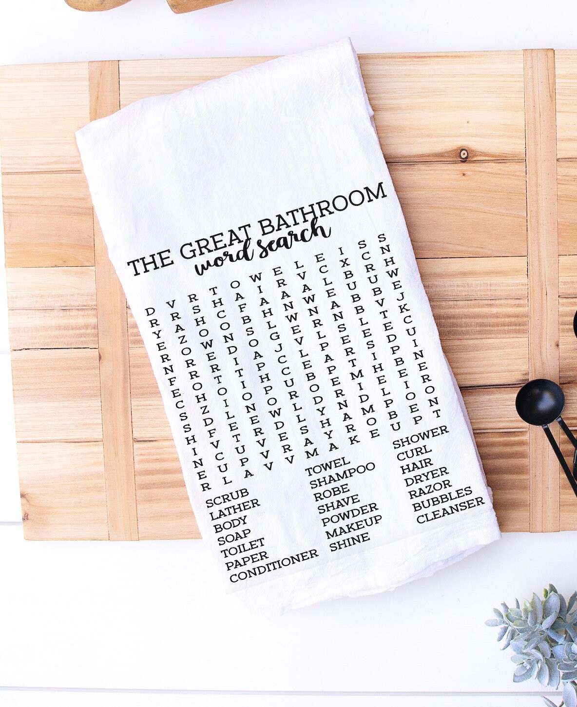 Forgot Your Phone Crossword Puzzle Hand Towel - Funny Handtowel- Bathr -  Larissa Made This