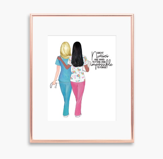 Nurse Gift | Gift For Medical Assistant | Nurses are Impossible to Forget | Great Nurse Gift | Mom Daughter | Sister Nurse Keepsake UNFRAMED