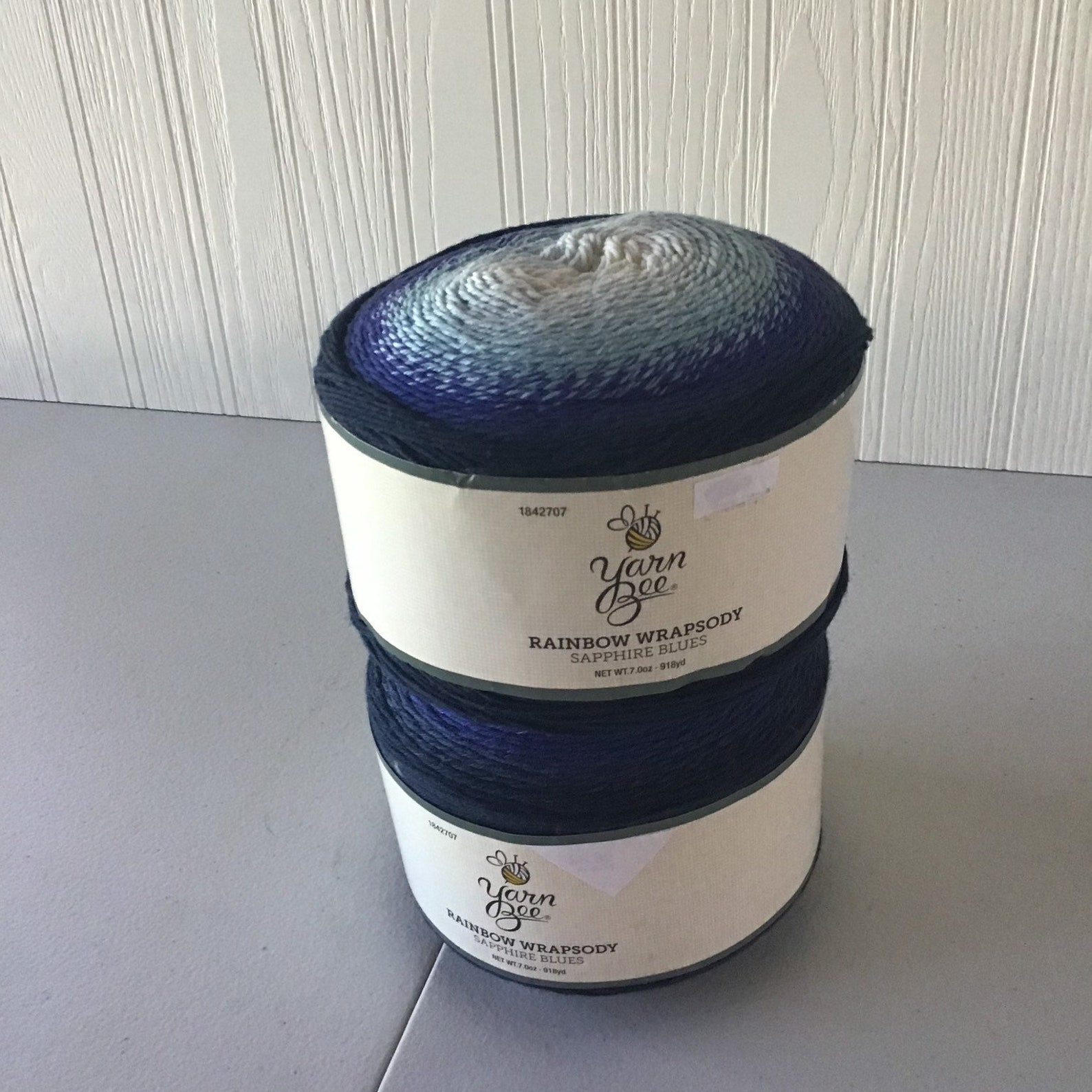 Yarn Yarn Bee Rainbow Wrapsody. Color Sapphire Blues. 2 Etsy