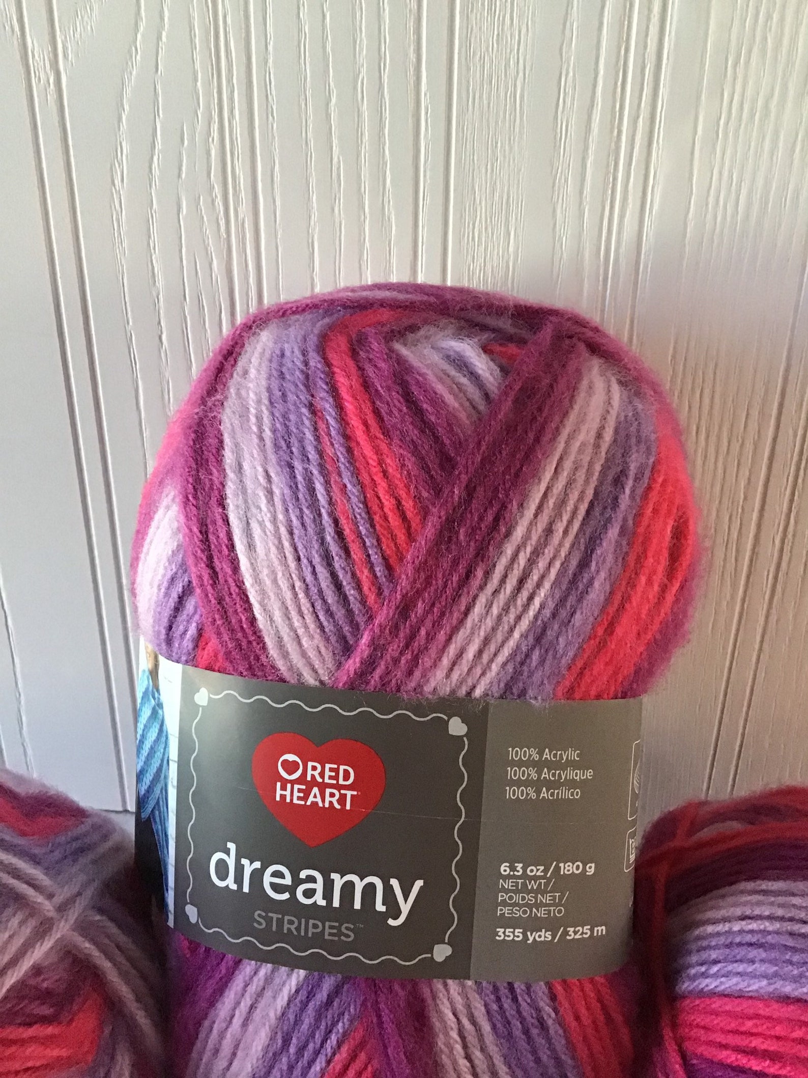 Yarn Red Heart Dreamy Stripes. Color Ethereal. 3 skeins Etsy