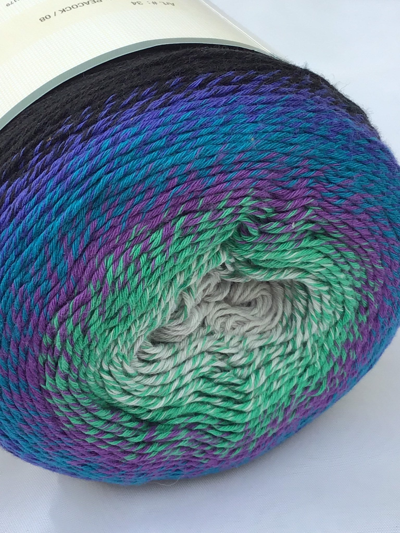 Yarn Yarn Bee Rainbow Wrapsody. Color Peacock. 2 Skeins Etsy