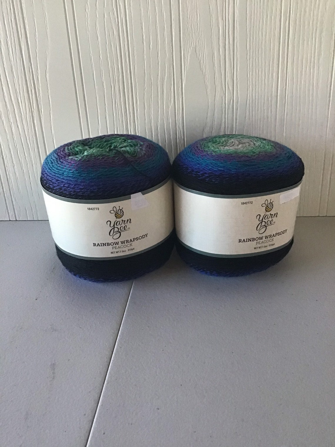 Yarn Yarn Bee Rainbow Wrapsody. Color Peacock. 2 Skeins Etsy