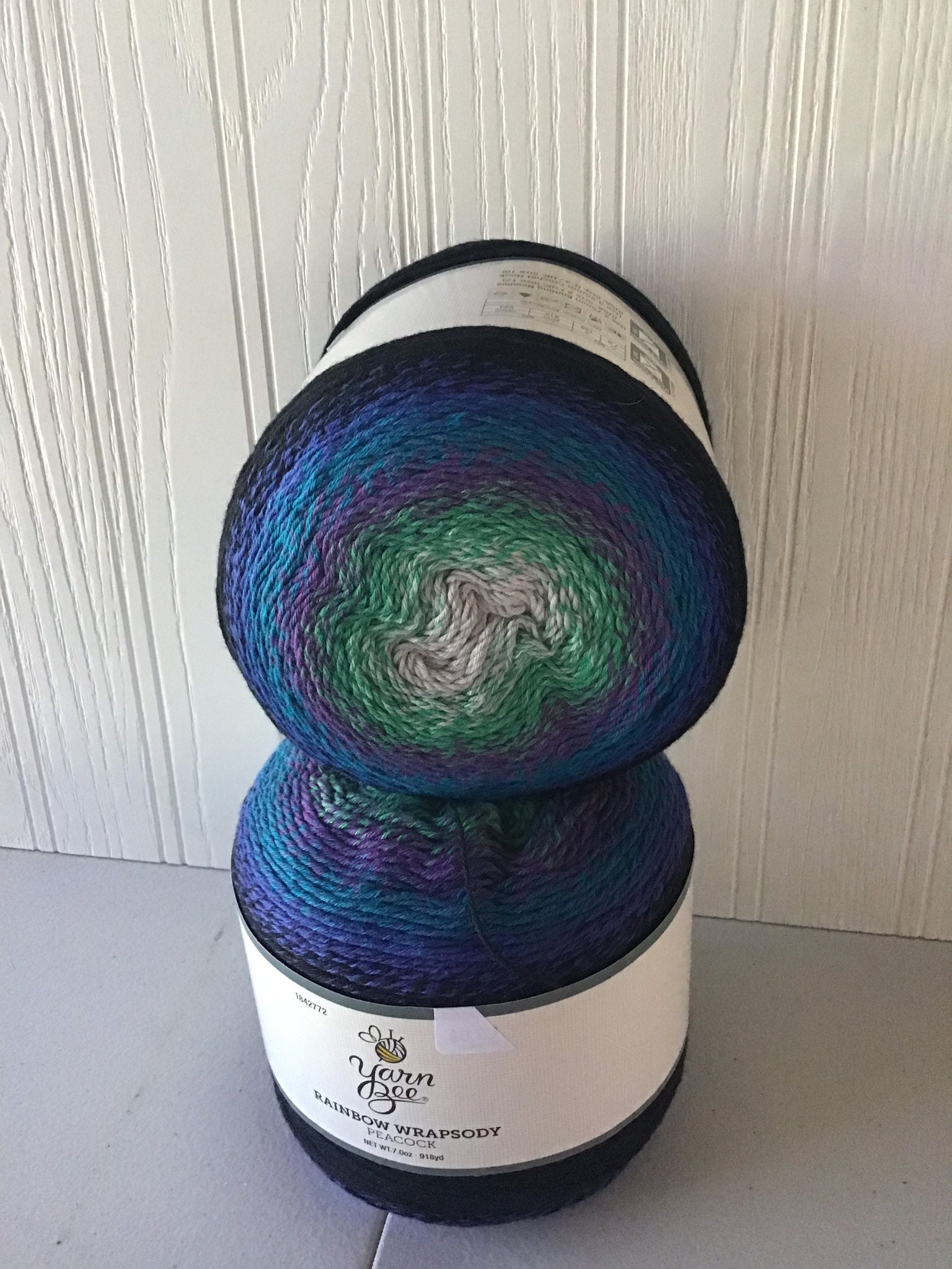 Yarn Yarn Bee Rainbow Wrapsody. Color Peacock. 2 Skeins Etsy