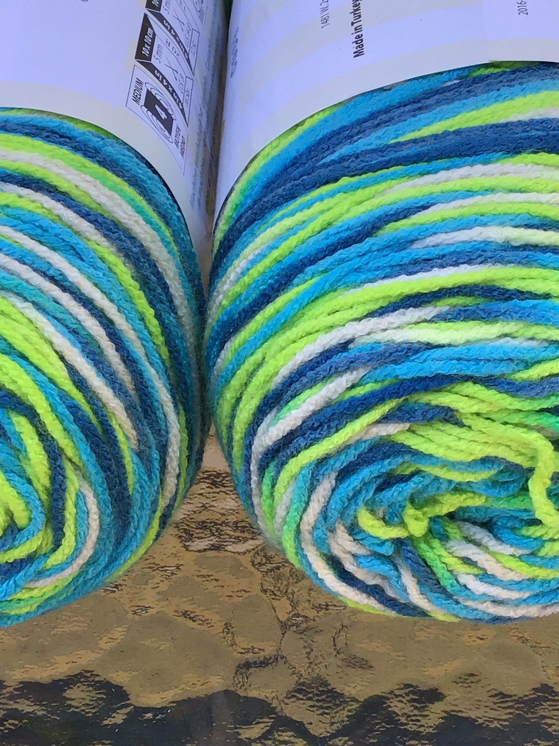 Yarn Caron Jumbo. Color Seaside Ombré. 2 Skeins 1190 yards. Etsy