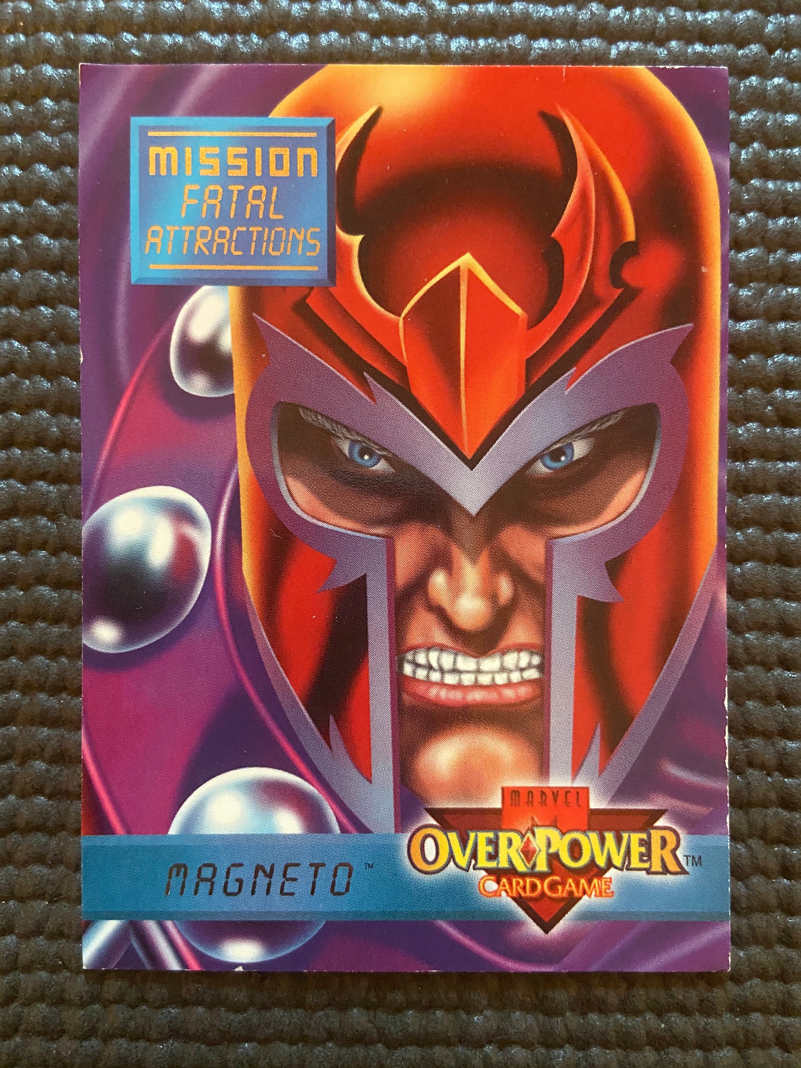 Magneto Card 1995 Marvel Overpower Card Game Mission Fatal Etsy