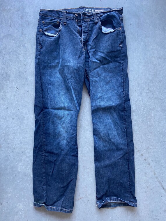 Mens Size 36 X 34 Izod Dark Blue Jeans 