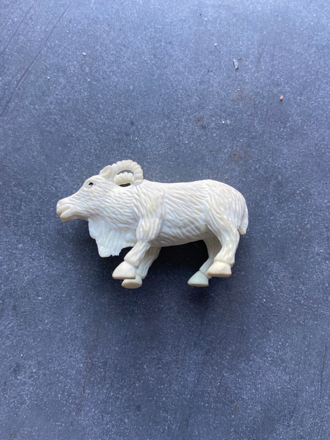 White Toy Big Horn Sheep Etsy