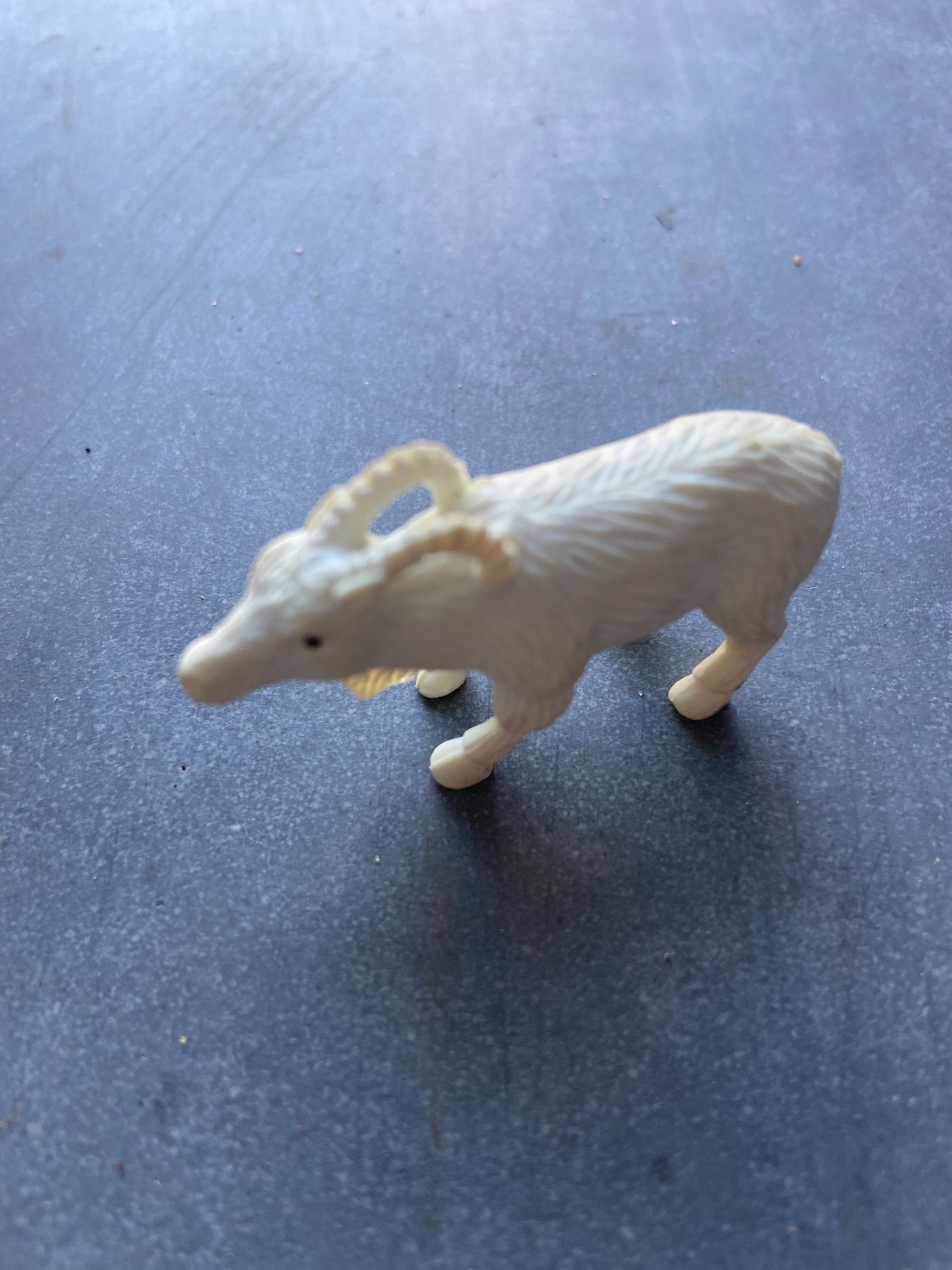 White Toy Big Horn Sheep Etsy