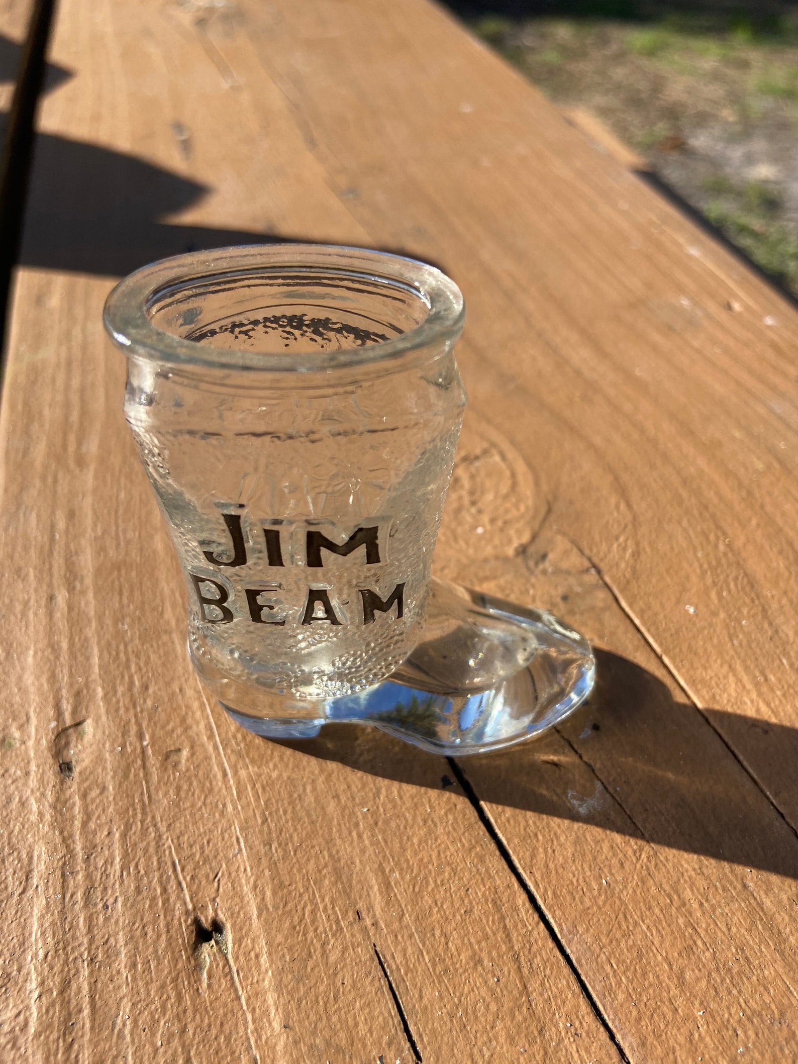 Vintage Shot Glass Jim Beam Cowboy Boot Shot Glass Etsy