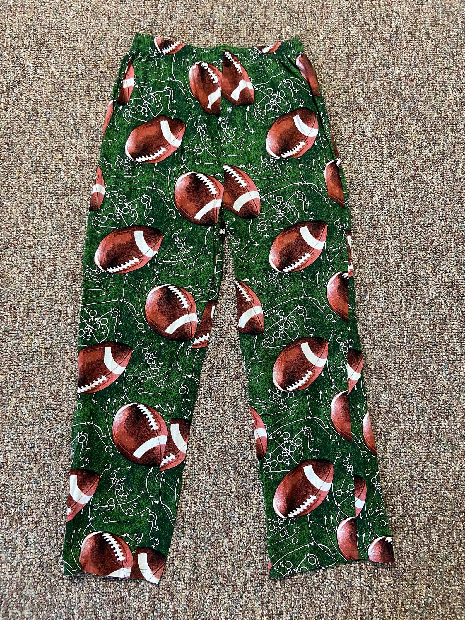 Fall Football Pajama Bottoms Mens Size L Etsy