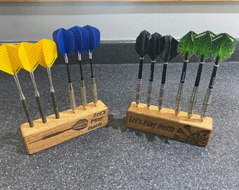 Oak Darts Stand (2 sets of darts)