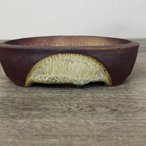5.25" Sunrise Lipped Oval Bonsai Pot