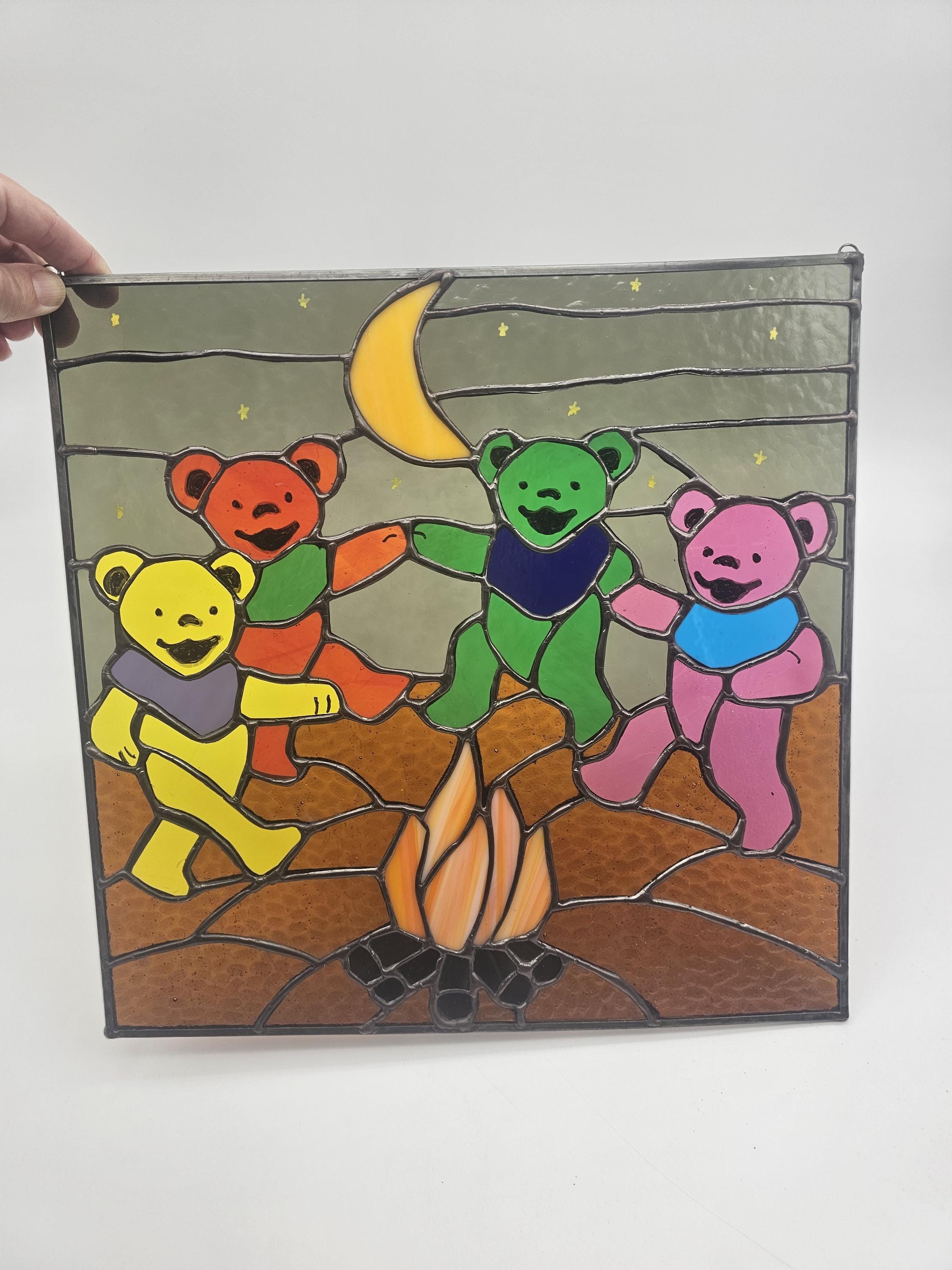 Stained Glass Grateful Dead Bear - Etsy