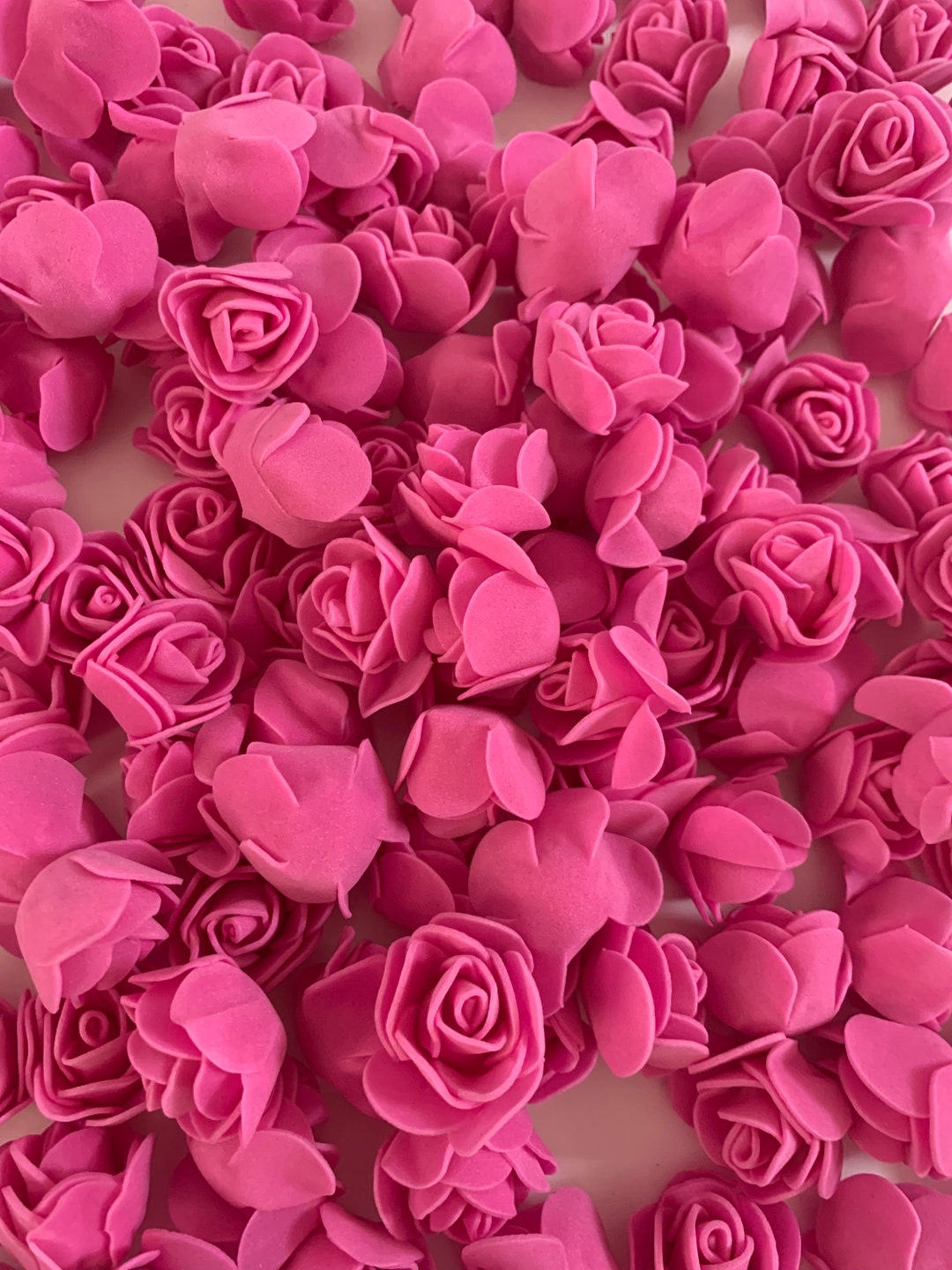 Hot Pink Artificial Roses/fake Flowers/diy - Etsy