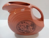 Fiesta HLC Rose Champagne Design Large Disc Pitcher 67 1 4oz