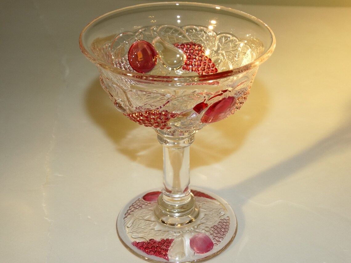 Vintage Westmoreland Glass Company della Robbia 1058 Pattern 4 3/4 High