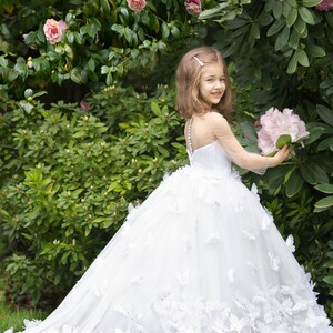Flower girl dress Toddler, First Birthday dress, Princess party dress, Baby Toddler holiday outfit, wedding girl dress - model &quot;Butterfly&quot;