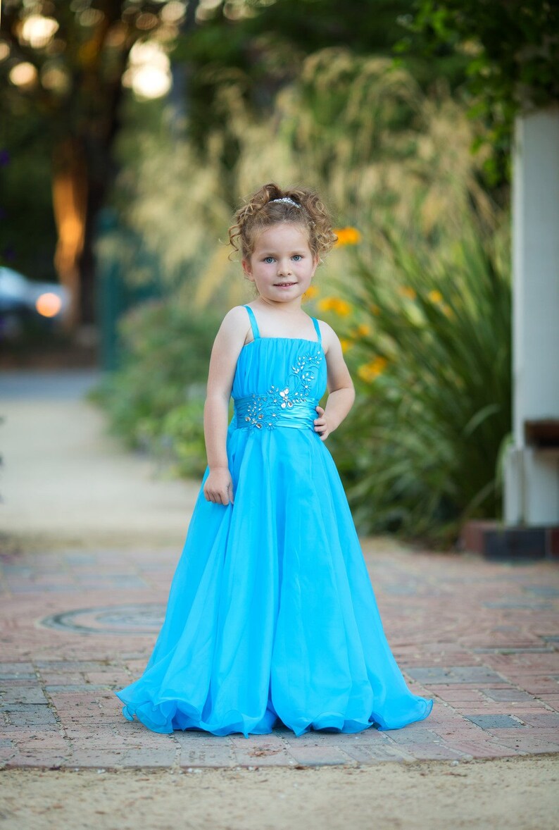 girls turquoise party dress